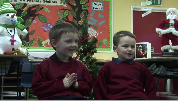 Ag dúil le cuairt Dhaidí na Nollag...