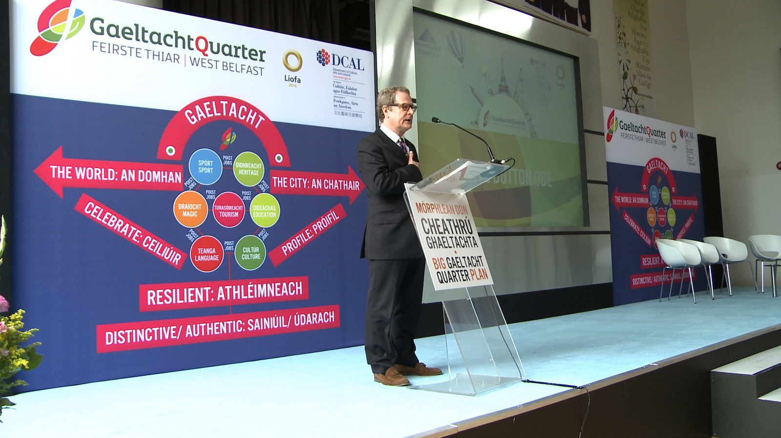 Mórphlean gníomhaíochta na Ceathrún Gaeltachta seolta