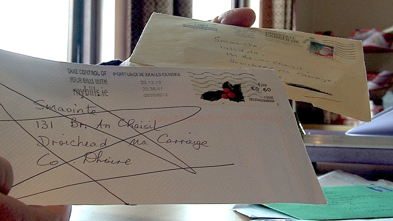 Litreacha Gaeilge scriosta faoi chúram Royal Mail