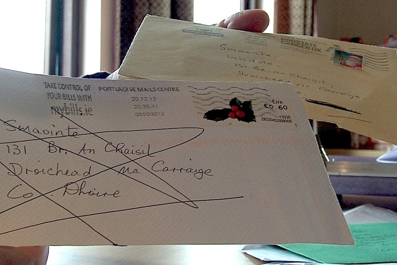 Litreacha Gaeilge scriosta faoi chúram Royal Mail
