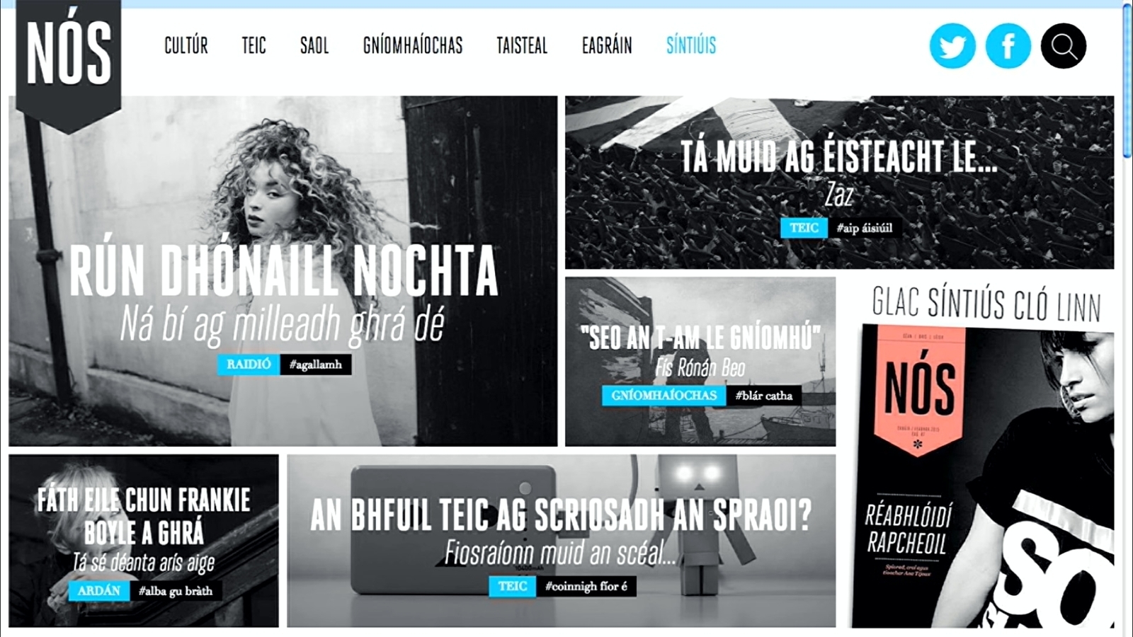 NÓS ar líne ag bogadh tí - nos.ie le seoladh inniu