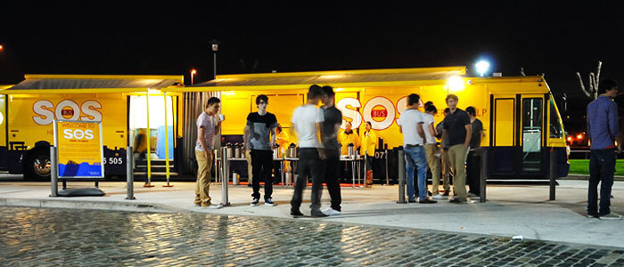 Dúshlán roimh bhus SOS Bhéal Feirste